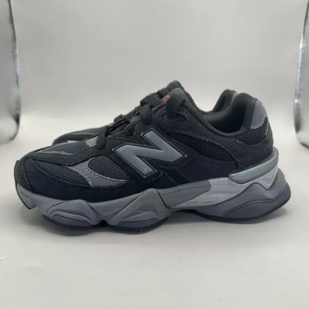 New Balance 9060 Shoes Youth Size 3 Black Suede Running Sneakers GCN9060BK